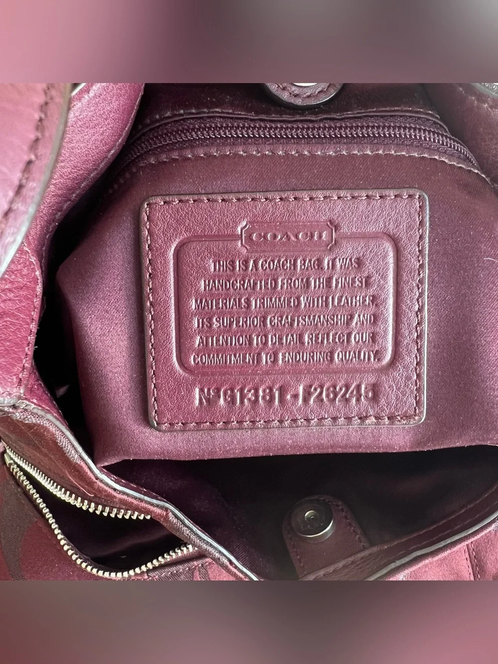 ❗️SOLD❗️Coach Campbell Signature Metallic Hobo Bag